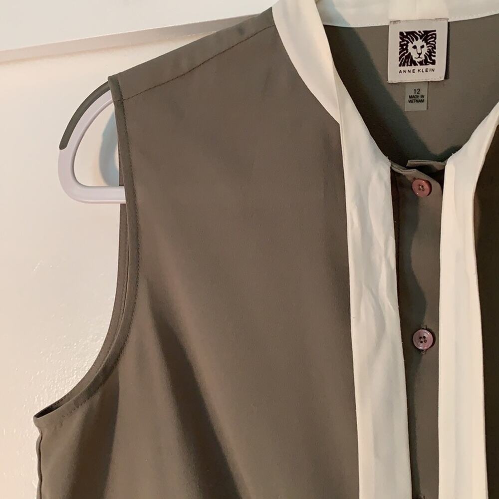 Green Button Down Blouse - image 3